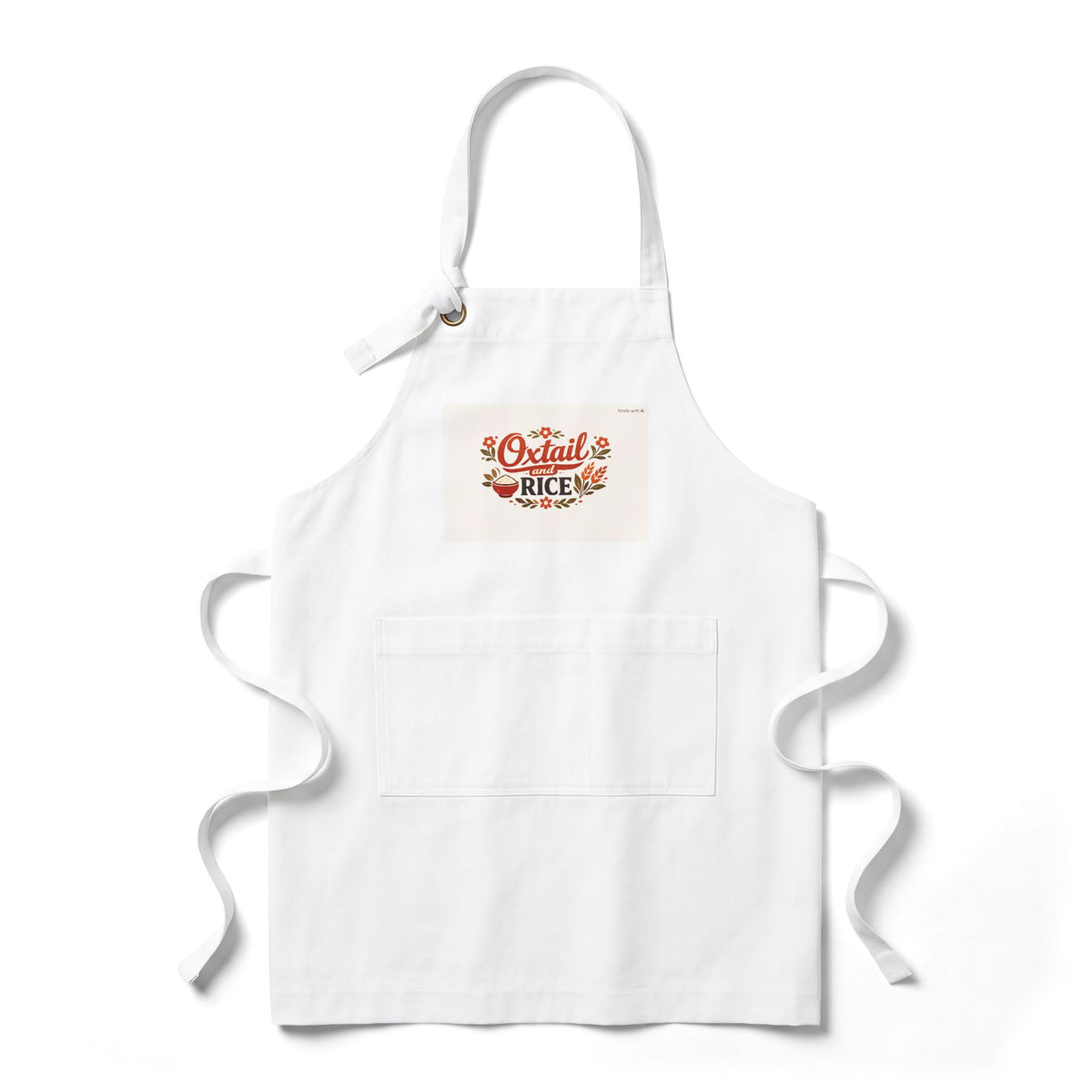 Oxtail and Rice - Heavy Twill Bib Cooking Apron