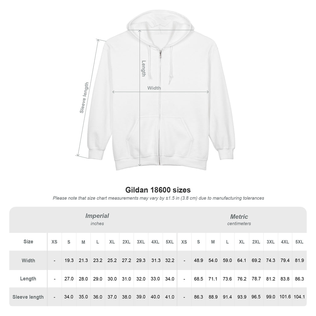 Full-Zip Hoodie — 'Folk Bloom' Floral Sunset Zip-Up