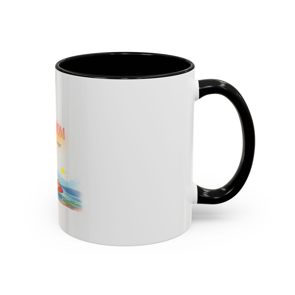 Lake Bloom Accent Coffee Mug – 'Float Slow, Stay Longer' Relaxing Kayak Design