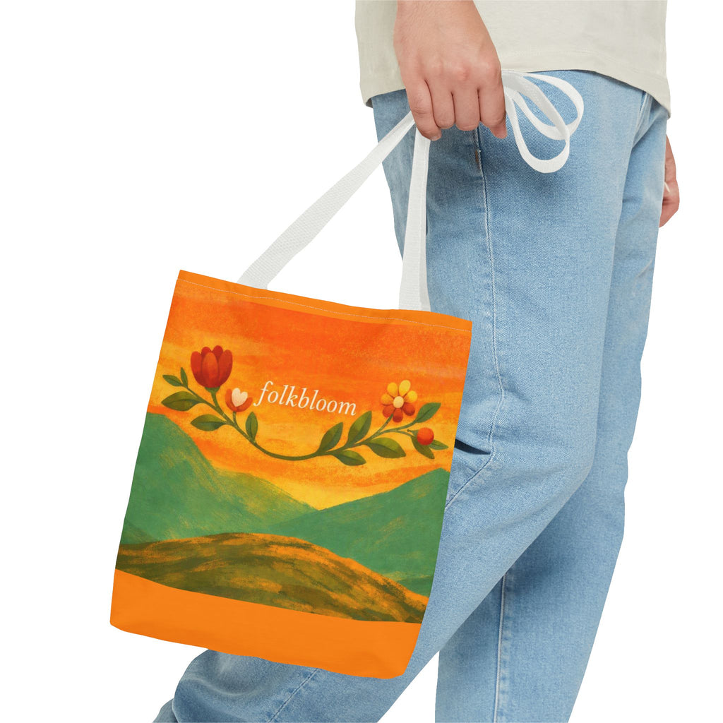 Folkbloom Floral Landscape Tote