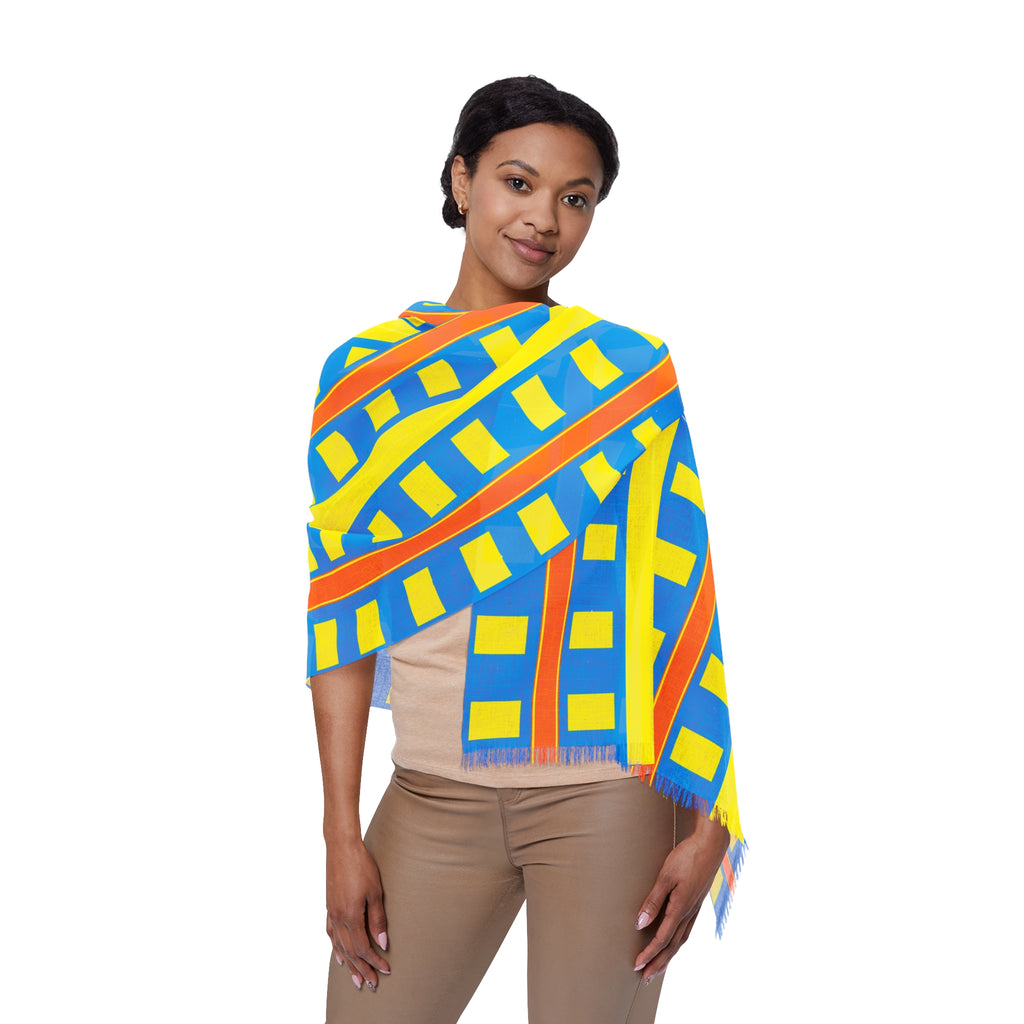 Light Scarf – Bright Geometric Striped Lightweight Fashion Scarf