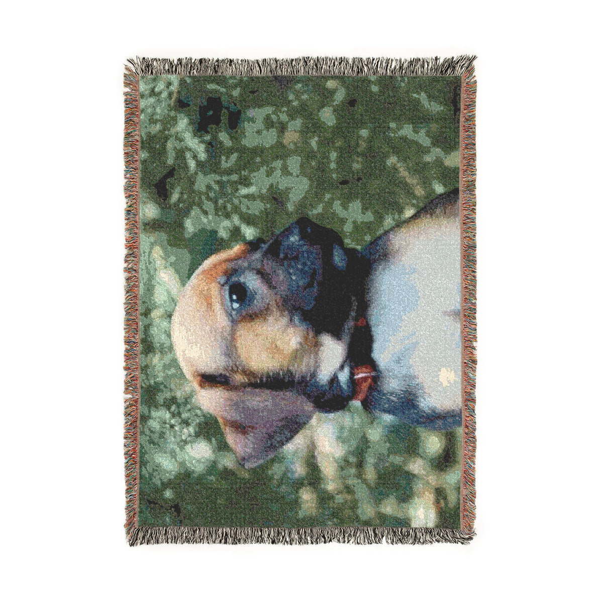 Puppy Portrait Woven Blanket | Dog Throw Blanket, Pet Tapestry