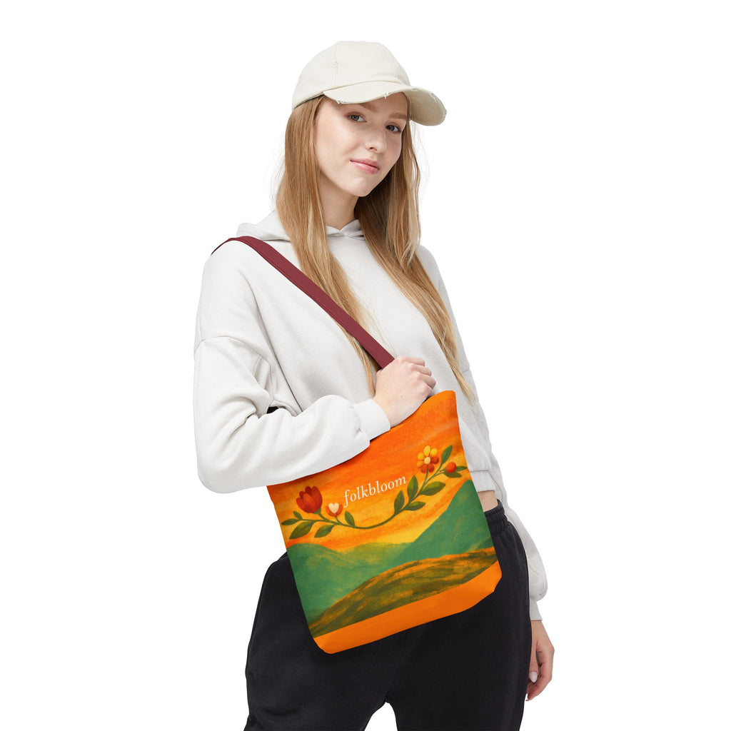 Folkbloom Floral Landscape Tote