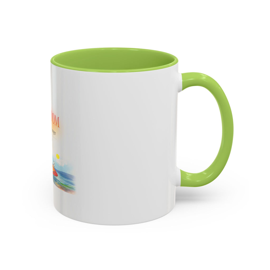 Lake Bloom Accent Coffee Mug – 'Float Slow, Stay Longer' Relaxing Kayak Design