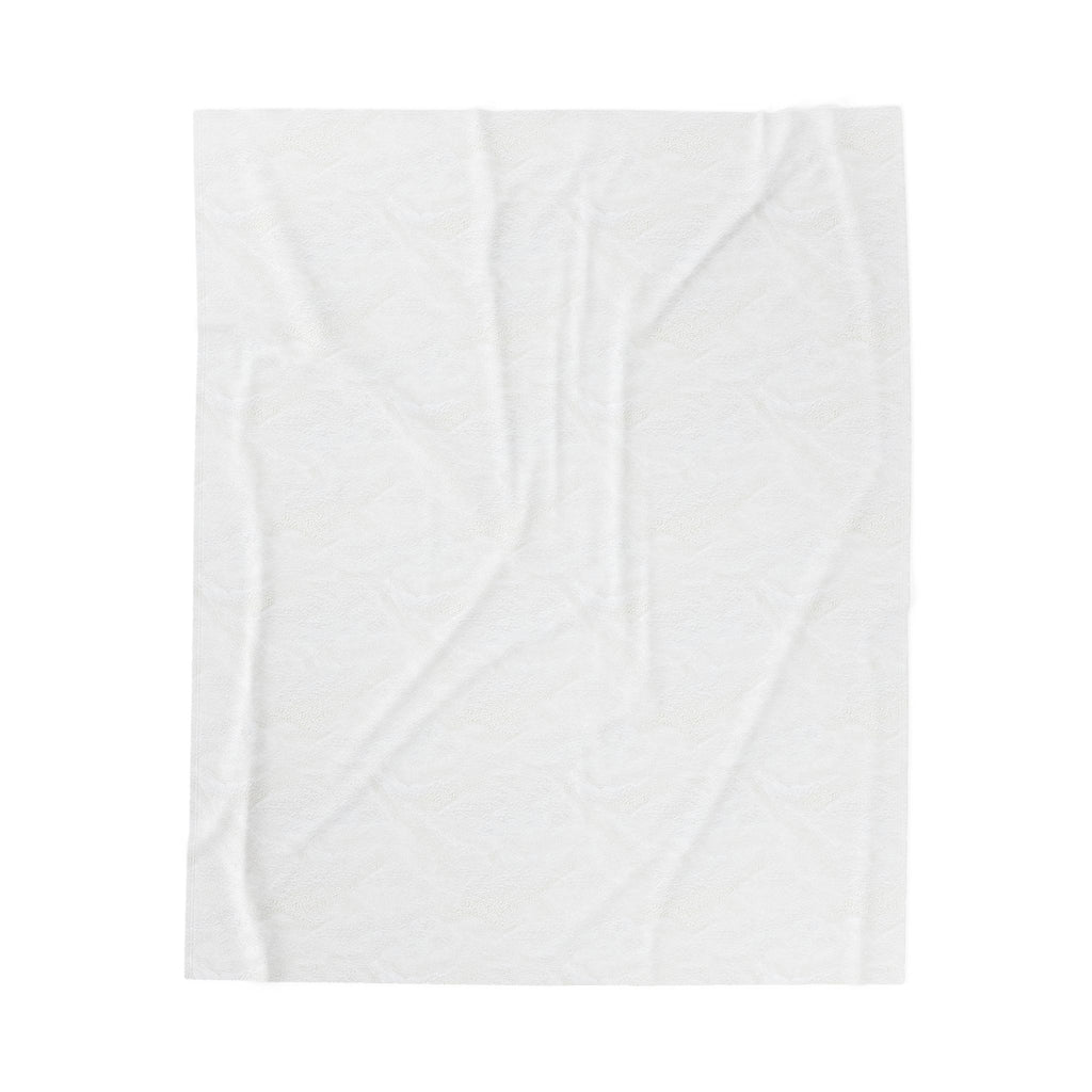 Christmas Velveteen Plush Blanket — "Happy Folk Bloom Christmas" Floral Holiday Throw