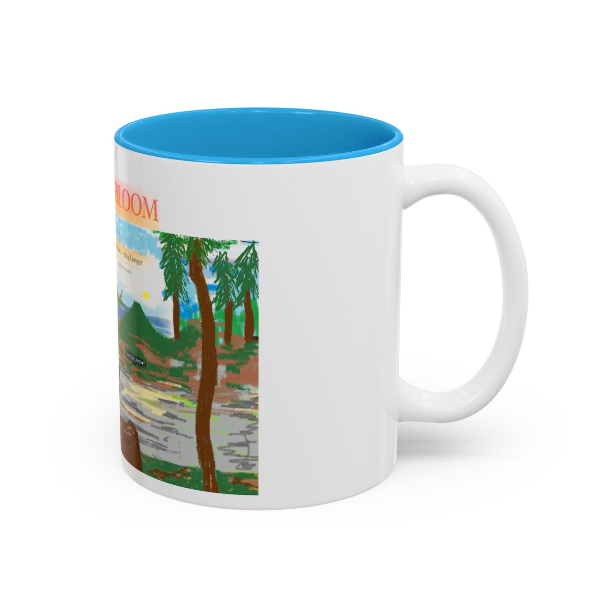 Lake Bloom Camper Mug — Scenic Adventure Coffee Cup (11oz/15oz)