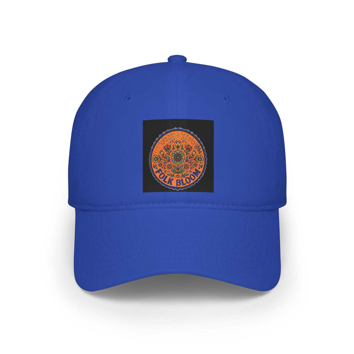 Folk Bloom Mandala Low Profile Cap | Floral Circular Emblem