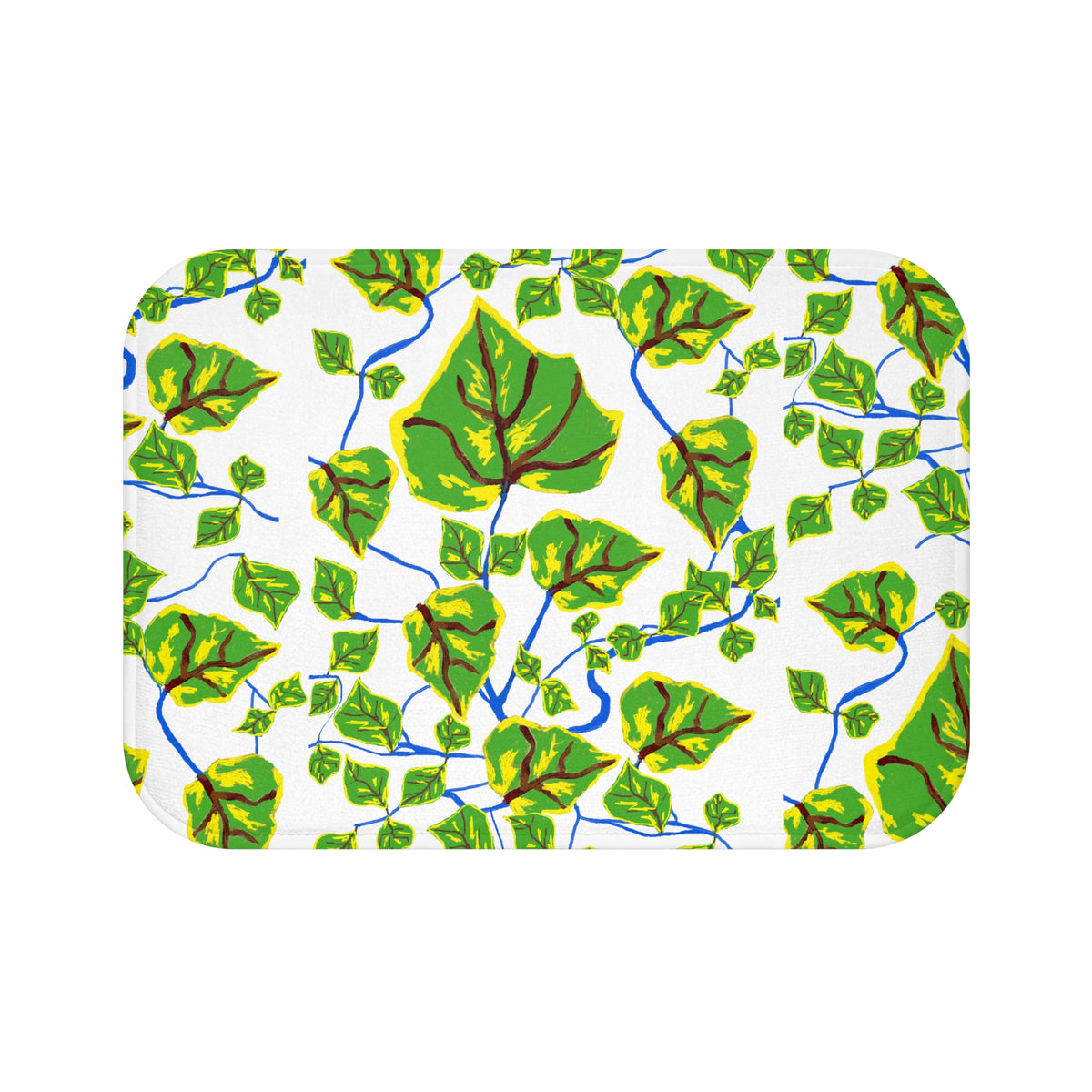 Green Vine Bath Mat – Leaf Pattern Bathroom Rug