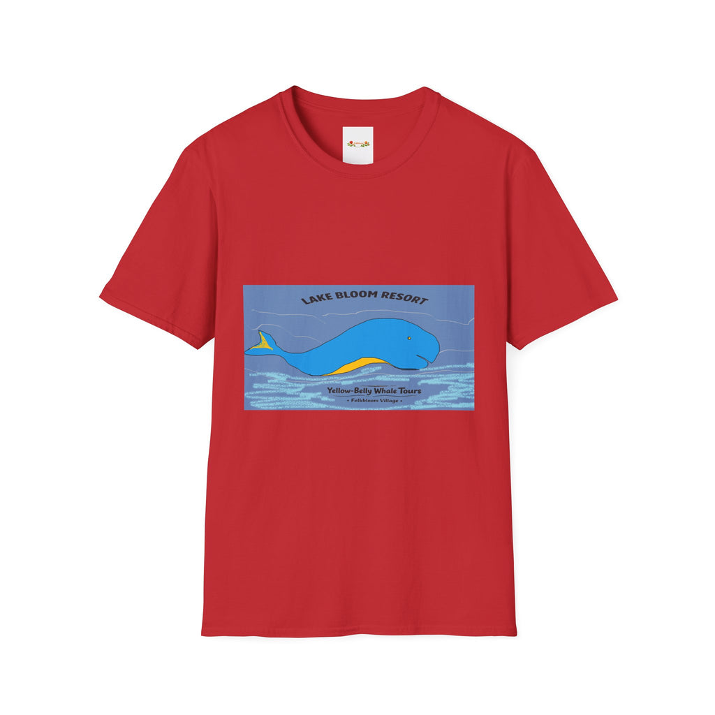 Lake Bloom Resort Whale T-Shirt — Retro Beach Vacation Tee
