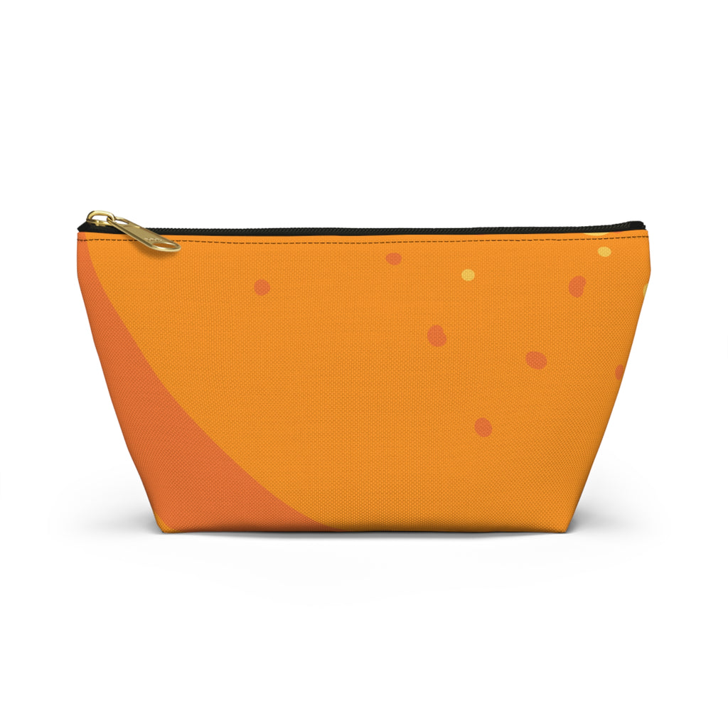 Orange Bubble Pattern Accessory Pouch | T-Bottom Makeup Bag