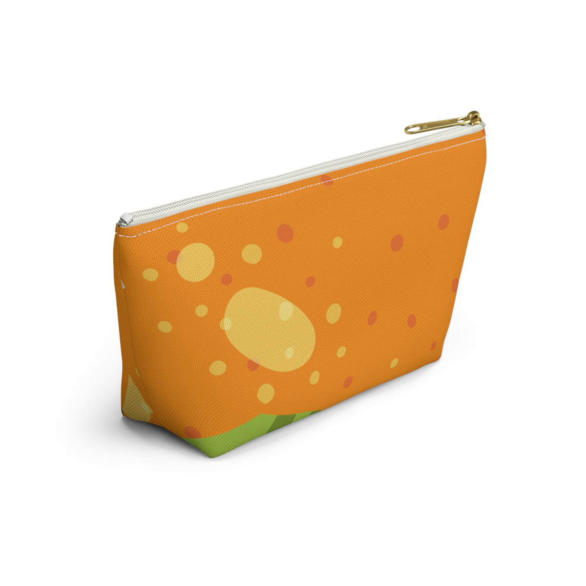 Orange Bubble Pattern Accessory Pouch | T-Bottom Makeup Bag
