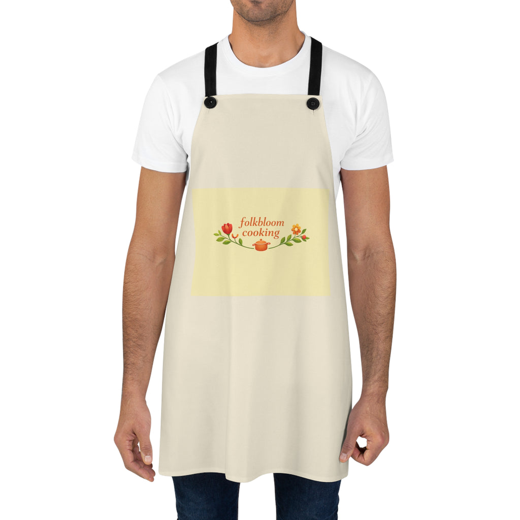 Apron — FolkBloom Cooking Floral Kitchen Apron (Cute Rustic Chef Gift)