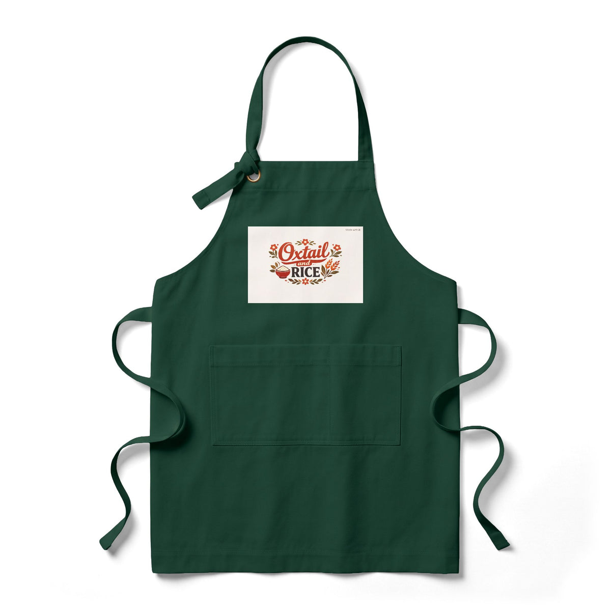 Oxtail and Rice - Heavy Twill Bib Cooking Apron