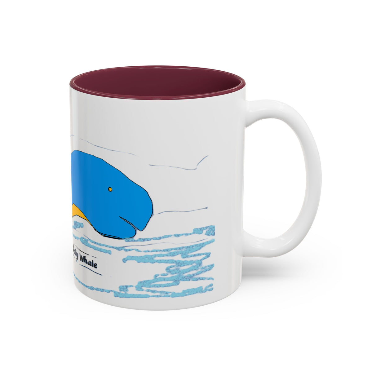 Yellow Belly Whale Two-Tone Accent Mug (11oz & 15oz)