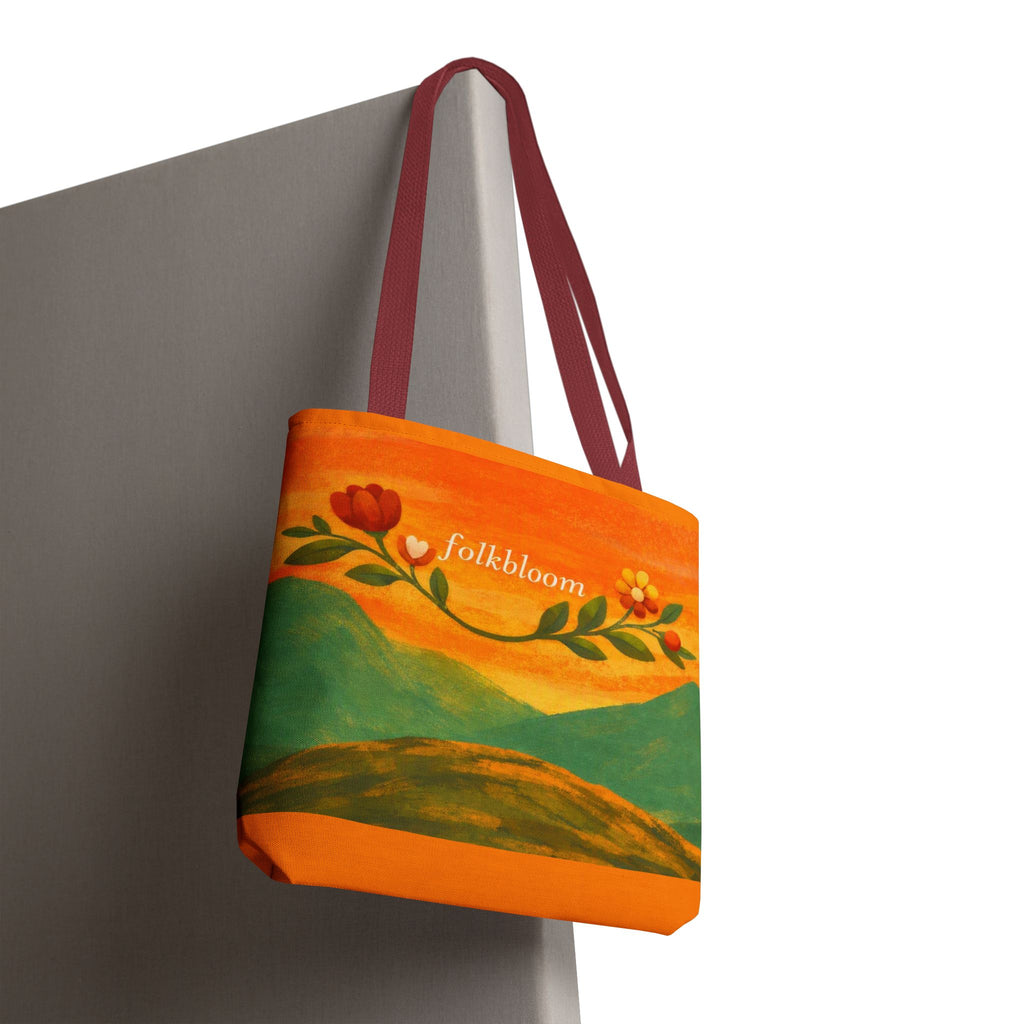 Folkbloom Floral Landscape Tote