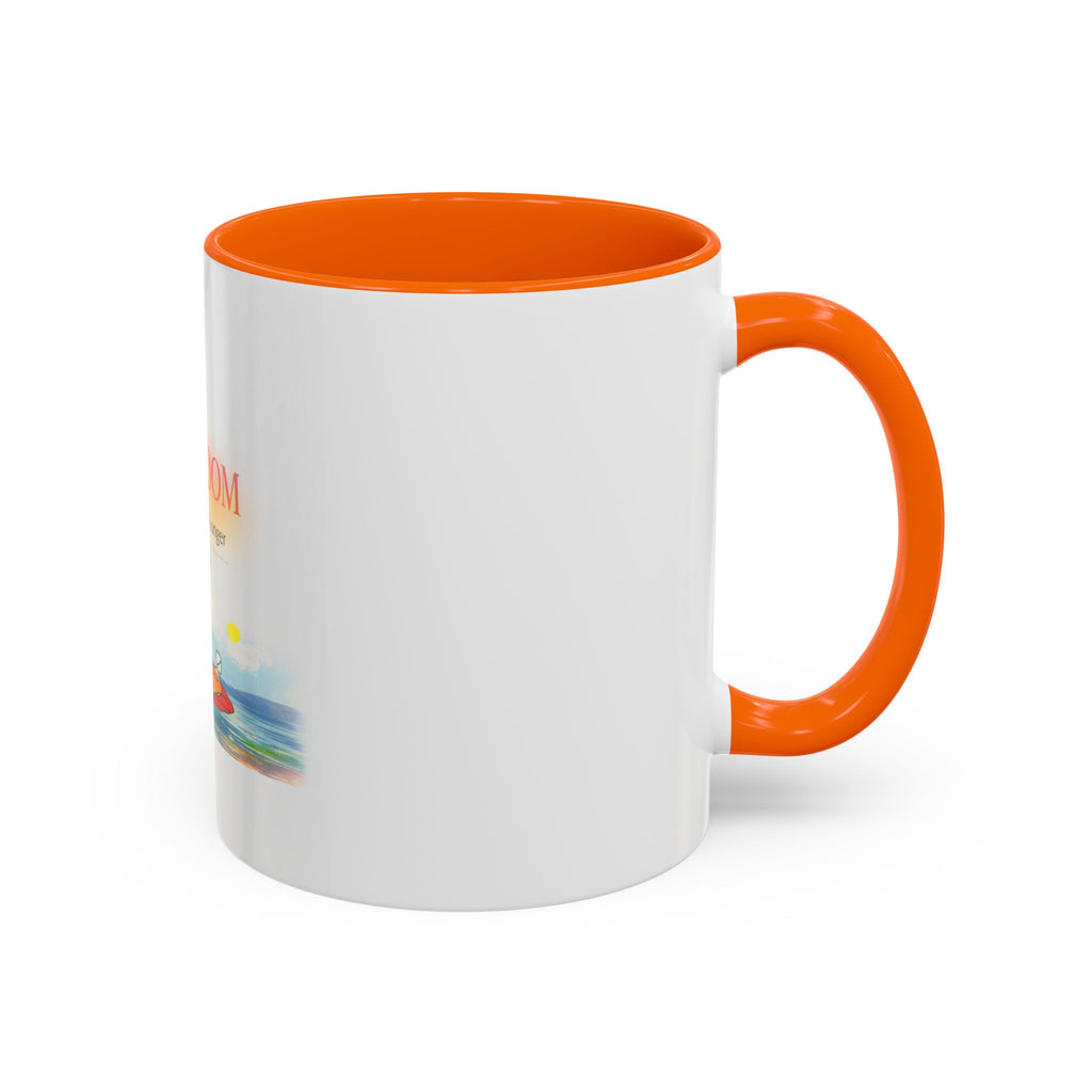 Lake Bloom Accent Coffee Mug – 'Float Slow, Stay Longer' Relaxing Kayak Design