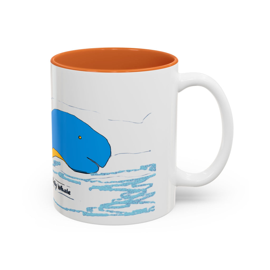 Yellow Belly Whale Two-Tone Accent Mug (11oz & 15oz)