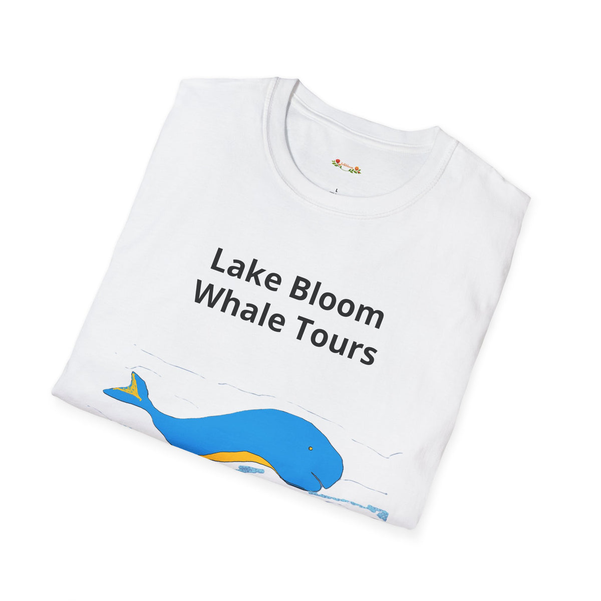 Lake Bloom Whale Tours T-Shirt — Cute Blue Whale Graphic Tee