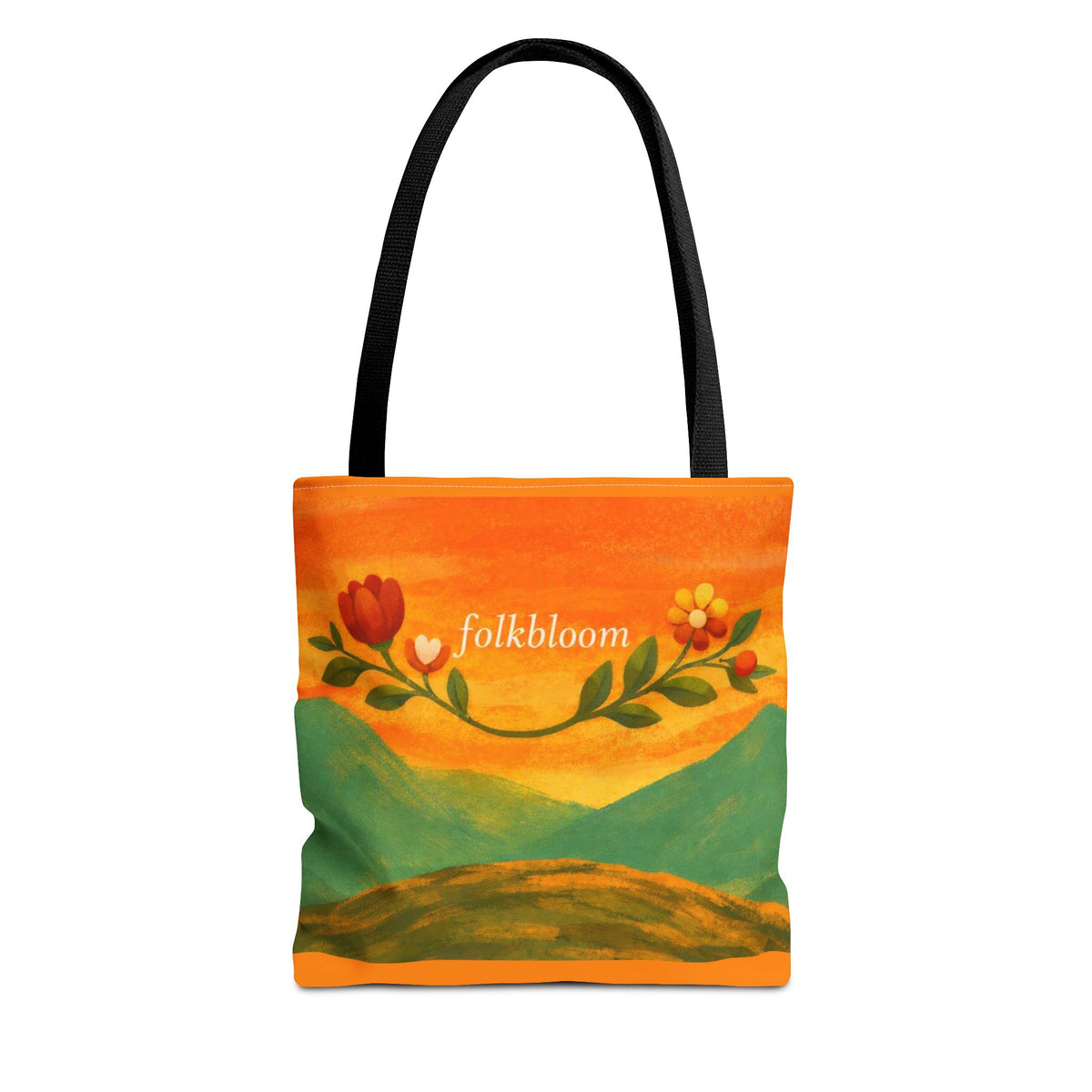 Folkbloom Floral Landscape Tote