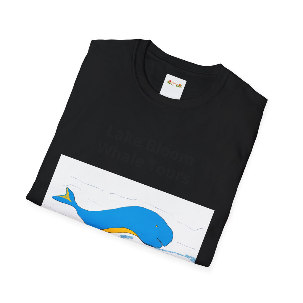 Lake Bloom Whale Tours T-Shirt — Cute Blue Whale Graphic Tee