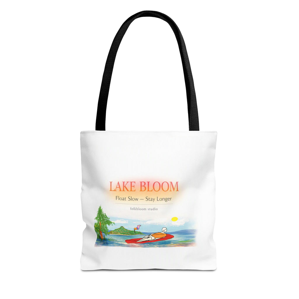 Lake Bloom Tote Bag — 'Float Slow, Stay Longer' Scenic Summer Tote