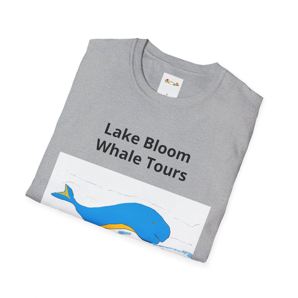 Lake Bloom Whale Tours T-Shirt — Cute Blue Whale Graphic Tee