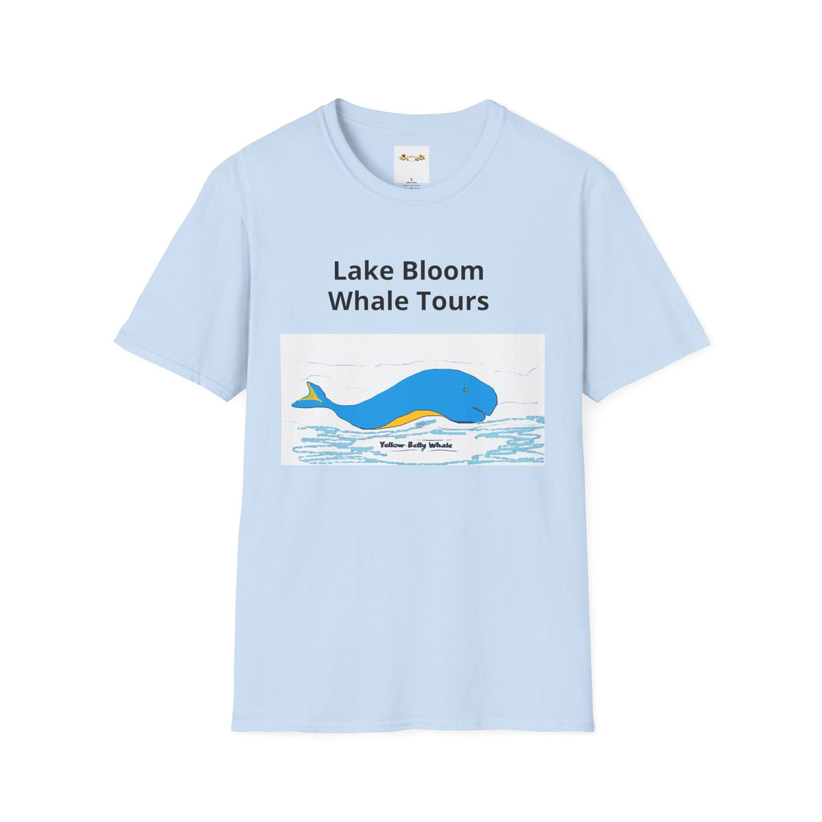 Lake Bloom Whale Tours T-Shirt — Cute Blue Whale Graphic Tee