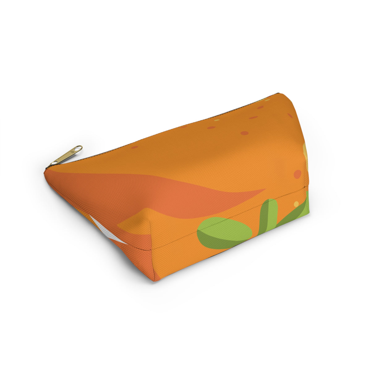 Orange Bubble Pattern Accessory Pouch | T-Bottom Makeup Bag