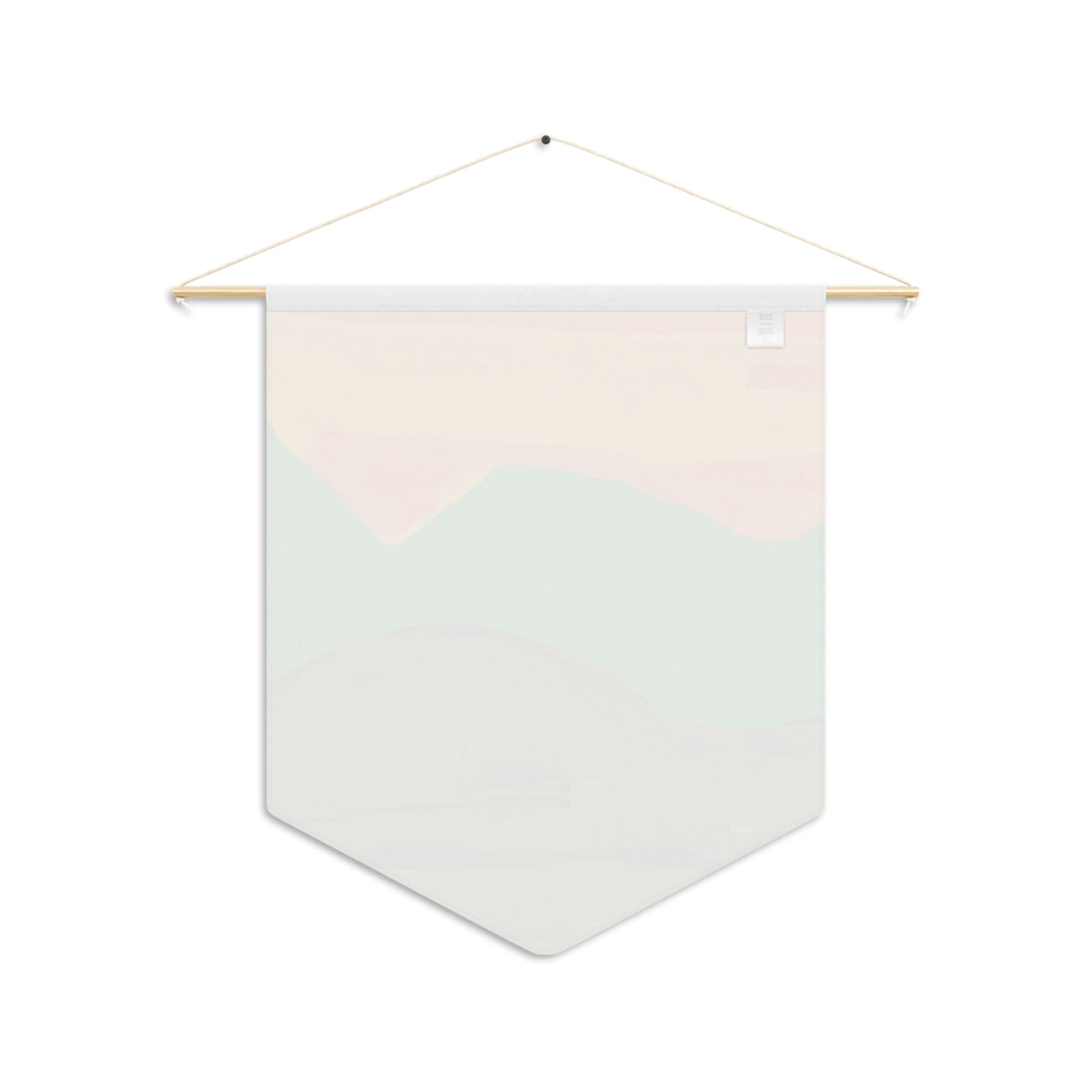 Sunset Ridge Pennant Wall Banner — Abstract Mountain Landscape Decor