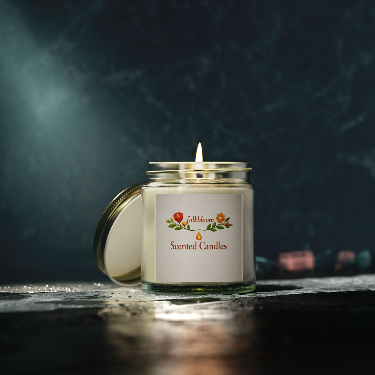 Coconut Apricot Scented Candle (4oz or 9oz)