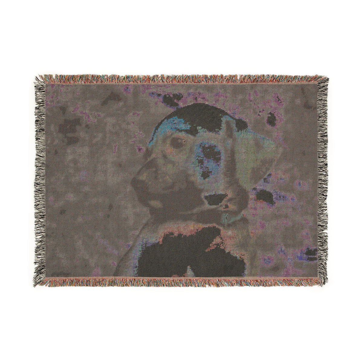 Puppy Portrait Woven Blanket | Dog Throw Blanket, Pet Tapestry