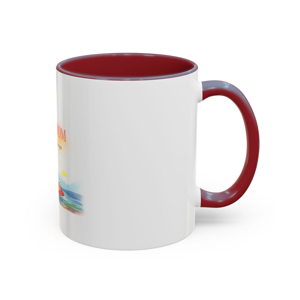 Lake Bloom Accent Coffee Mug – 'Float Slow, Stay Longer' Relaxing Kayak Design